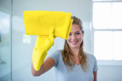 Deep upholstery cleaning equipment in use on a sofa